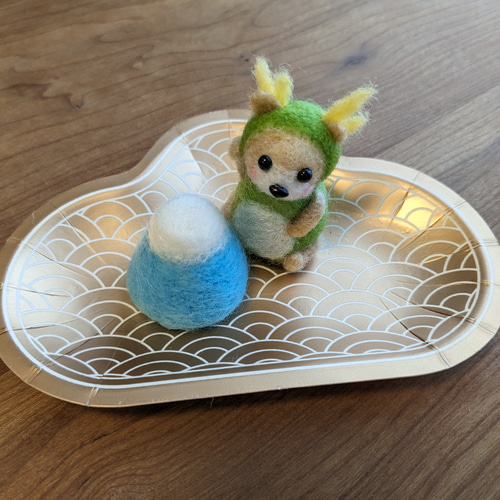 干支 辰 富士山 お正月飾り（羊毛フェルト辰） 招き猫 やぎ子 通販