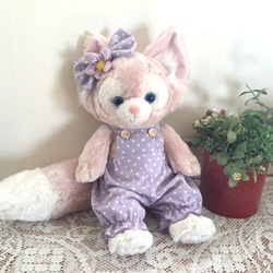 リーナベル　薄紫水玉柄ロンパース　 ダッフィー コスチューム 服 2枚目の画像