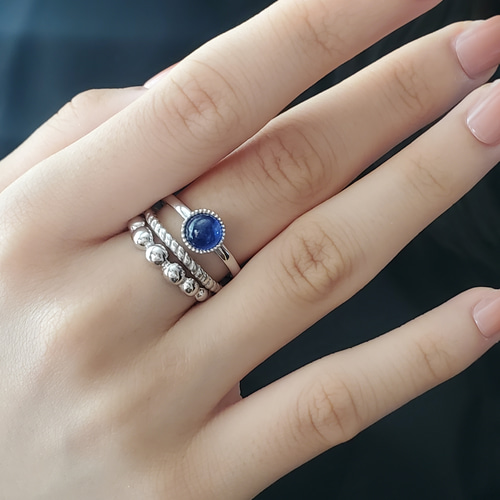 新作）ご褒美2点セット❤️サファイア重ね付けマルチリングRS-229（28