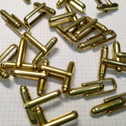 真鍮無垢　カフスパーツ　１０セット　CUFFLINKS 5枚目の画像