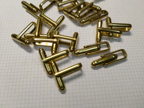 真鍮無垢　カフスパーツ　１０セット　CUFFLINKS 4枚目の画像
