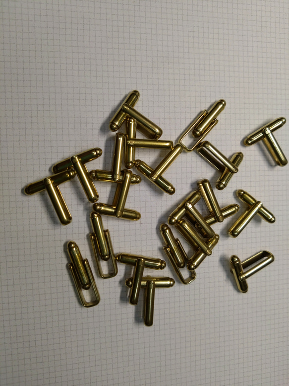 真鍮無垢　カフスパーツ　１０セット　CUFFLINKS 3枚目の画像