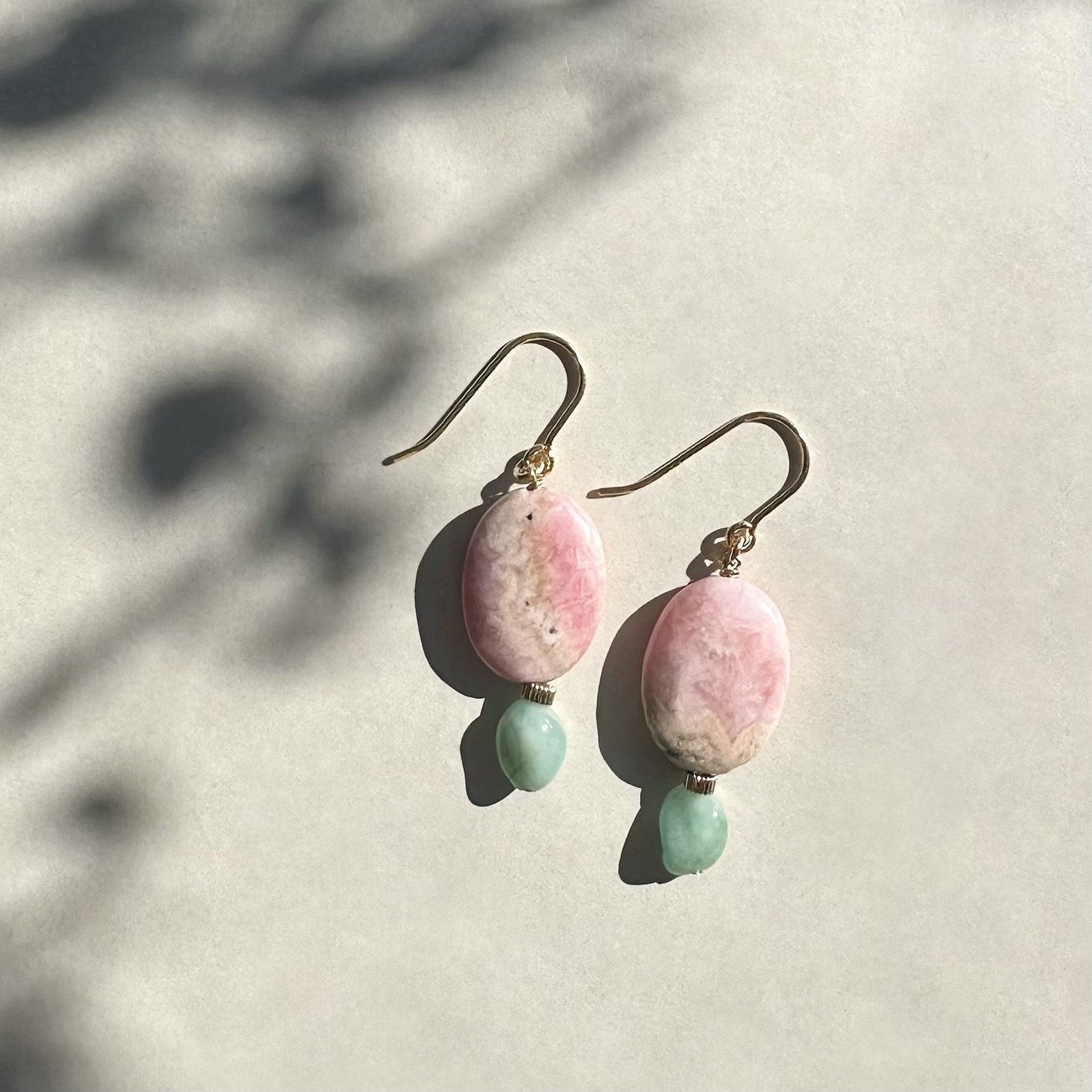 Soleil Levant / Pink oparl＋Emerald Pierce（14Kgf）