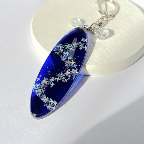 天の川　夜空　レジン　ネックレス　キーホルダー 天の川ネックレス / レジン / 星空 / 懐中時計 / 宇宙 項鍊 華昇 優羽