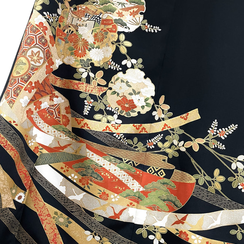 正絹　未使用留袖反物からロングドレスＬ 留袖通販|遊絹和 – リサイクル着物オンラインショップ