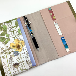 【受注制作】B6手帳・ノートカバー　リバティプリント　イルマ　ビニコ　ポケットあり 3枚目の画像