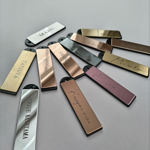 ☆シンプル文字・筆記体☆名入れ キーホルダー ゴルフ ネームタグ プチ