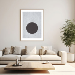 北欧ポスター【minimal abstract】選べるデザイン　抽象画 北欧  モノトーン ジャパンディスタイル 7枚目の画像