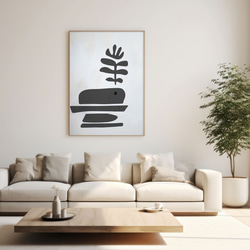 北欧ポスター【minimal abstract】選べるデザイン　抽象画 北欧  モノトーン ジャパンディスタイル 9枚目の画像