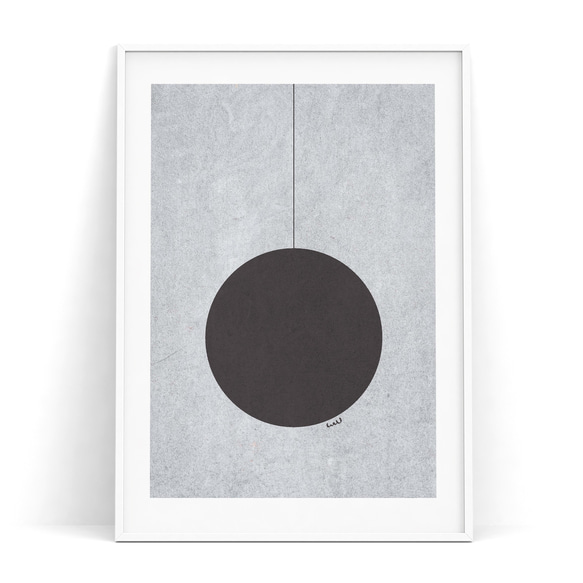 北欧ポスター【minimal abstract】選べるデザイン　抽象画 北欧  モノトーン ジャパンディスタイル 6枚目の画像