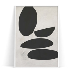 北欧ポスター【minimal abstract】選べるデザイン　抽象画 北欧  モノトーン ジャパンディスタイル 2枚目の画像
