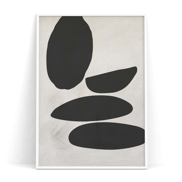 北欧ポスター【minimal abstract】4種類　抽象画 北欧 おしゃれ モノトーン ジャパンディスタイル 2枚目の画像