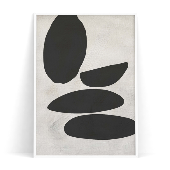 北欧ポスター【minimal abstract】選べるデザイン　抽象画 北欧  モノトーン ジャパンディスタイル 2枚目の画像