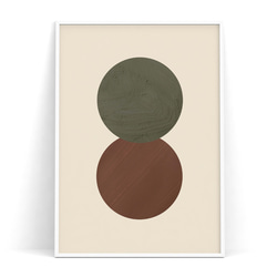 北欧ポスター【minimal abstract】選べるデザイン　抽象画 北欧  モノトーン ジャパンディスタイル 4枚目の画像