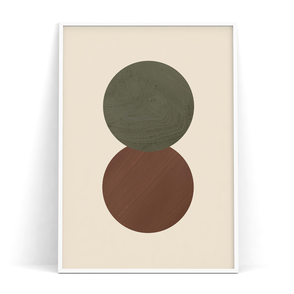 北欧ポスター【minimal abstract】選べるデザイン　抽象画 北欧  モノトーン ジャパンディスタイル 4枚目の画像