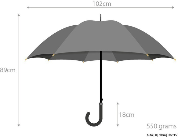【受注生産】オリーブの雨傘　 3枚目の画像