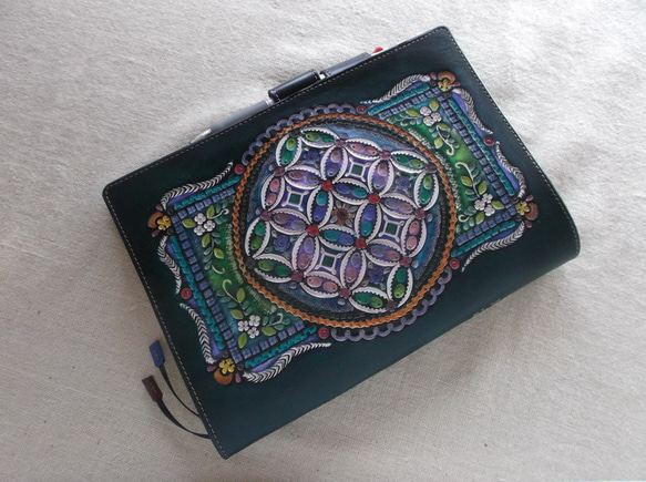 ほぼ日手帳カズン対応　A5サイズ手帳カバー　レザー刻印＆拭き染め ほぼ日手帳カズン対応 A5サイズ手帳カバー レザー 刻印＆拭き