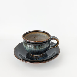 ディープブルーのコーヒーカップ&ソーサー　　 【手仕事　民藝　和　陶器】 11枚目の画像