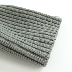 [日本製造] 暖高領針織&lt;淺灰色x深灰色&gt; 第6張的照片