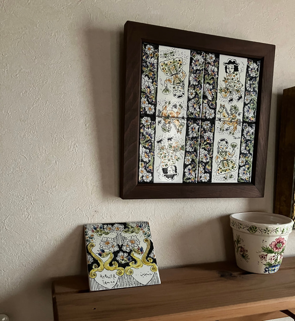 《送料無料》スペインタイルアート～アトリエターコのHENBITOシリーズ～「黒紋様」 《送料無料》スペインタイルアート～アトリエターコのHENBITOシリーズ～「黒紋様」 《送料無料》スペインタイルアート～アトリエターコのHENBITOシリーズ～「黒紋様」 FKP1409844882(10725円)