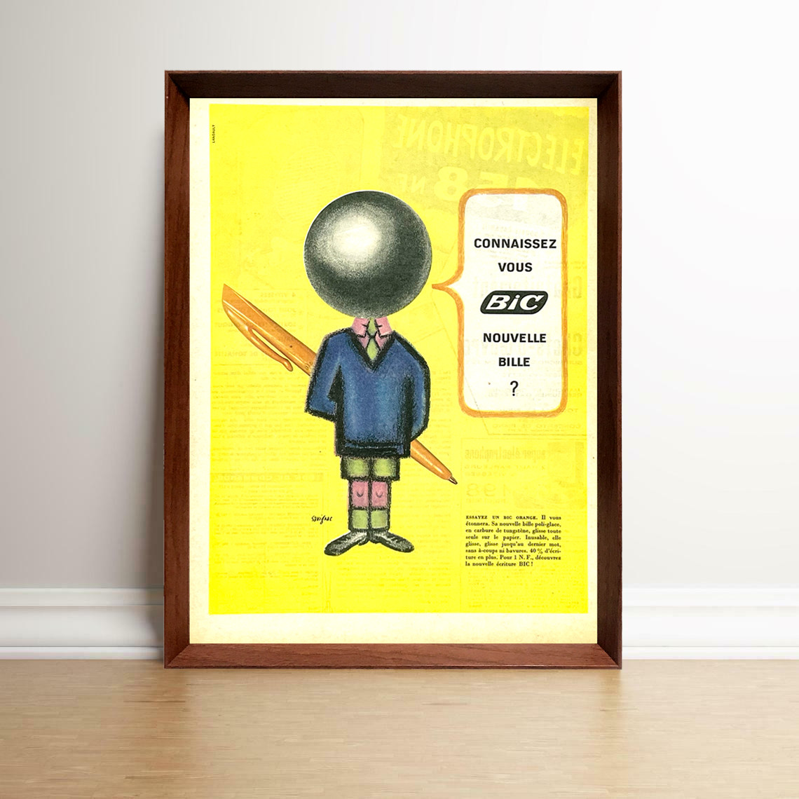 額装済】サヴィニャックオリジナルポスター（小）フランス国鉄半額チケット