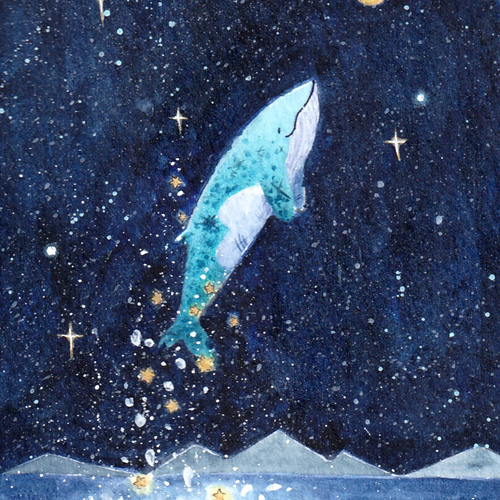 受注制作】空へ旅立ったクジラ 絵画 kuro 通販 16891776|Creema 受注制作】空へ旅立ったクジラ 絵画 kuro 通販 16891776|Creema