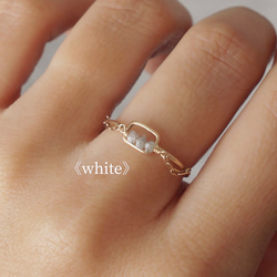 《wishリング-white diamond》小さなホワイトダイヤモンド原石のリング 2枚目の画像