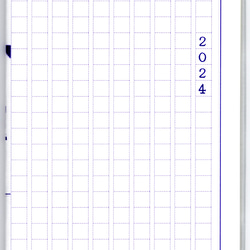 10月始まり 2024年 文豪鶴原稿用紙 スケジュール手帳 イラストカバー2枚 栞付き B6 全48ページ 辰年 万年筆 5枚目の画像