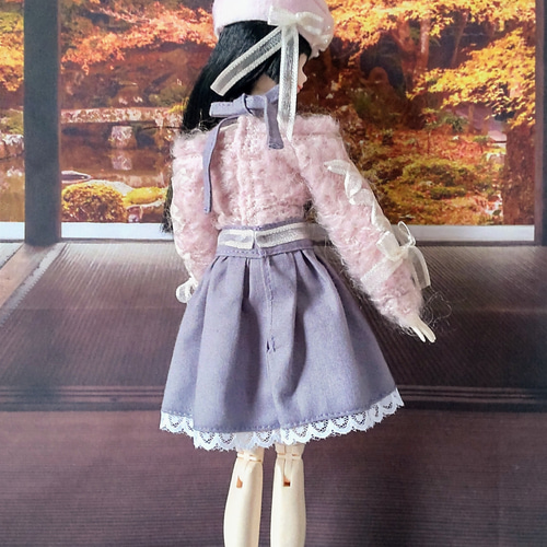 ドール服 リカちゃん 27cmドール 秋のおでかけオフショルダー 3