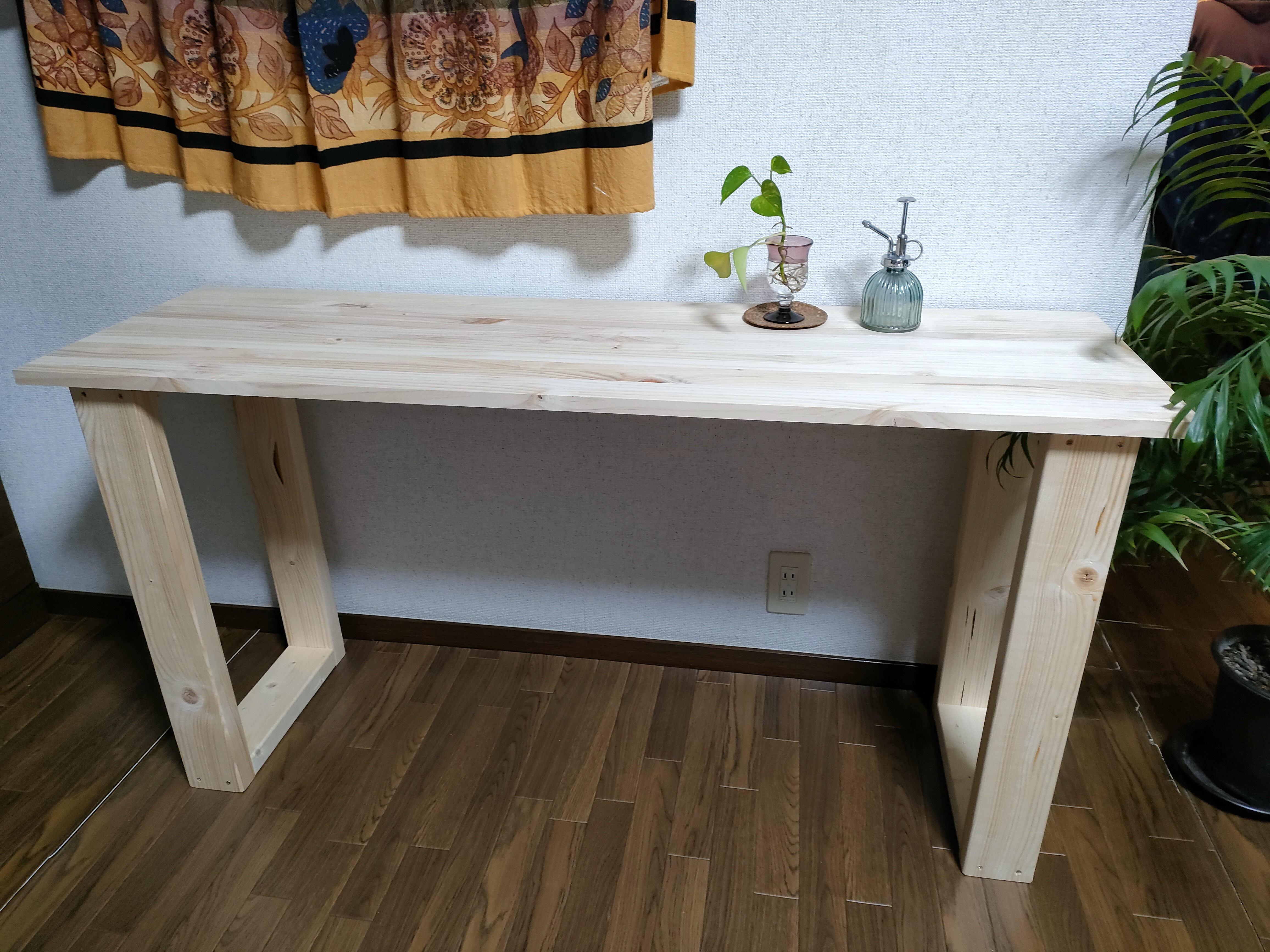 140×45×70 カウンターテーブル・ウッドレッグ《ナチュラル