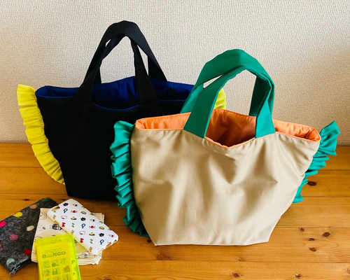 MARUKI CRAFT INC. フリル付きトートバッグ MARUKI CRAFT INC. フリル付きトートバッグ - メルカリ