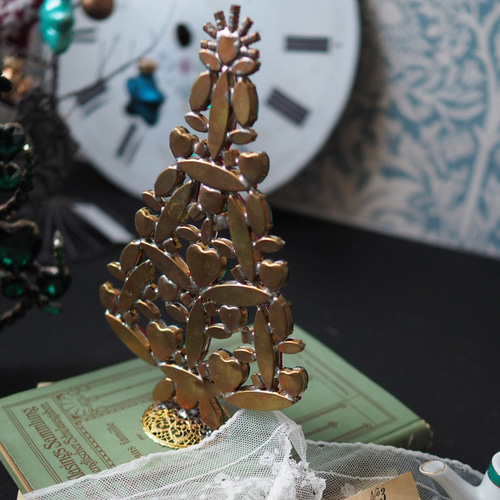 チェコガラスツリーpurpleXviolet その他インテリア雑貨 *LULU