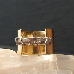 Utoka ☆ silver× brass    スカーフリング  2way 1枚目の画像