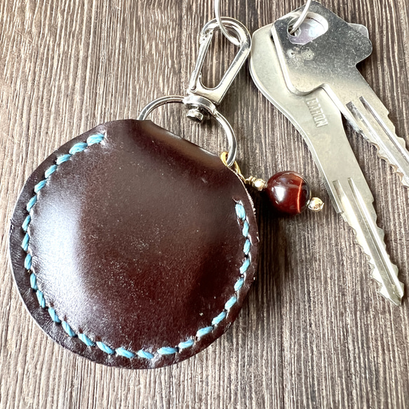 "Red Tiger Eye Talisman Leather Coin Case"【お守りレザーコインケース】 12枚目の画像