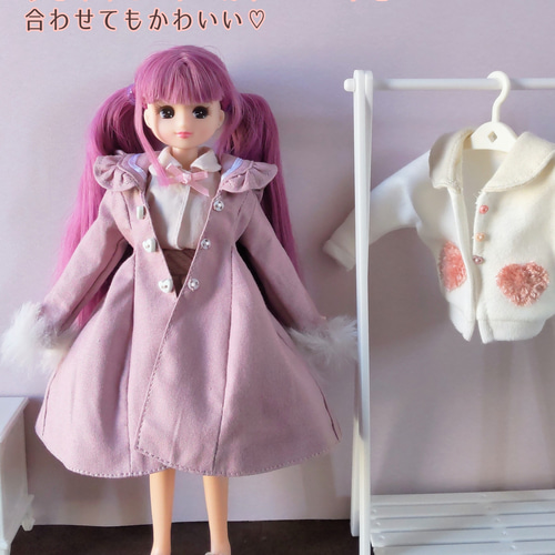ドール服 リカちゃん 27cmドール ロリータ JK 制服 ピンク 3点 ドール服 リカちゃん 27cmドール ロリータ JK 制服 ピンク 3点
