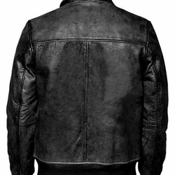 羊革ボンバーワックスかけたジャケット Sheep Leather Waxed Bomber Jacket 2枚目の画像