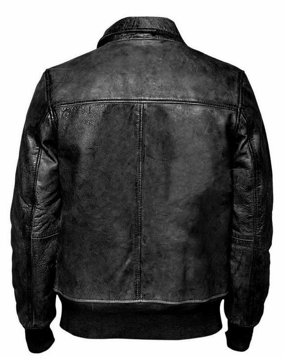 羊革ボンバーワックスかけたジャケット Sheep Leather Waxed Bomber Jacket 2枚目の画像