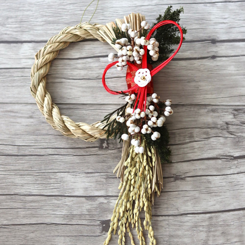 受注制作】ナンキンハゼのお正月飾り☆ドライフラワー しめ縄飾り