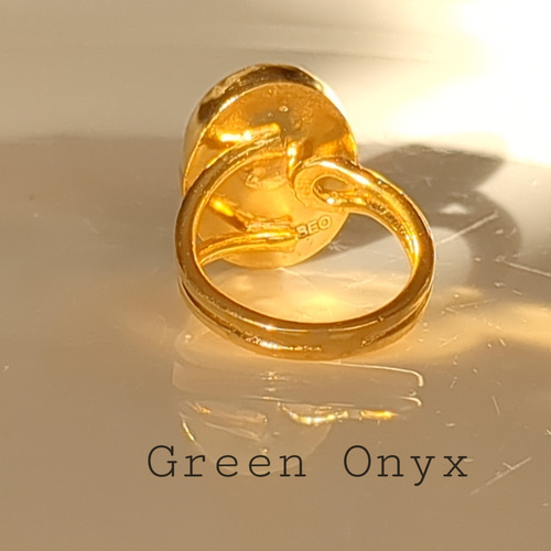 最新作☆『Green Onyx』の世界でひとつの天然石リング 最新作☆『Green Onyx』の世界でひとつの天然石リング 指輪