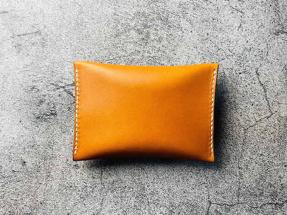 【手工縫製】駝色真皮口袋紙巾盒 第7張的照片