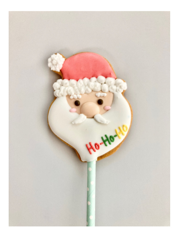 クリスマスアイシングクッキーポップス【サンタ】 1枚目の画像