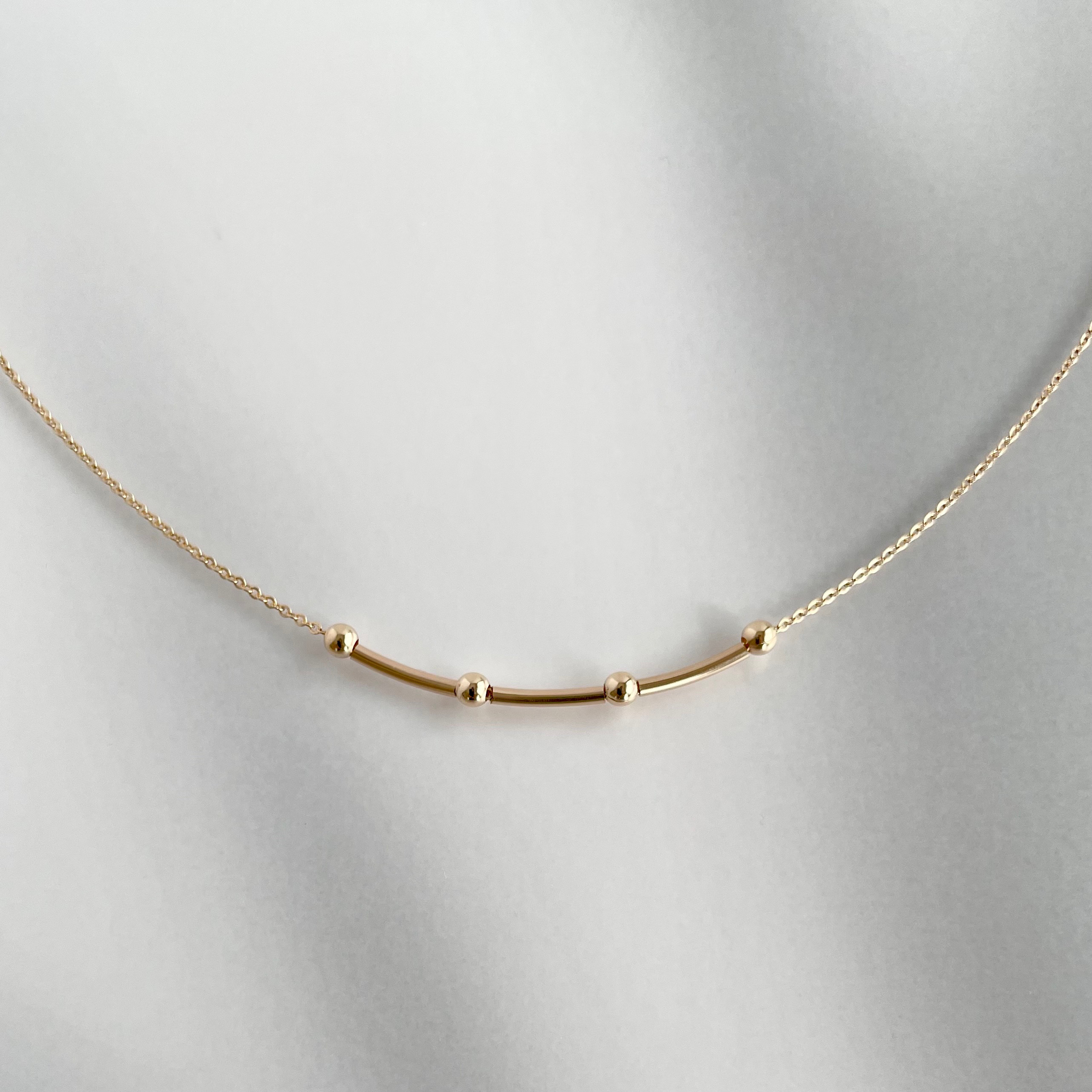 14kgf Gold Line Necklace
