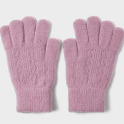 ピンクパープル、スマホ対応手袋、【受注販売】防寒手袋、レディー手袋、プレゼント 1枚目の画像