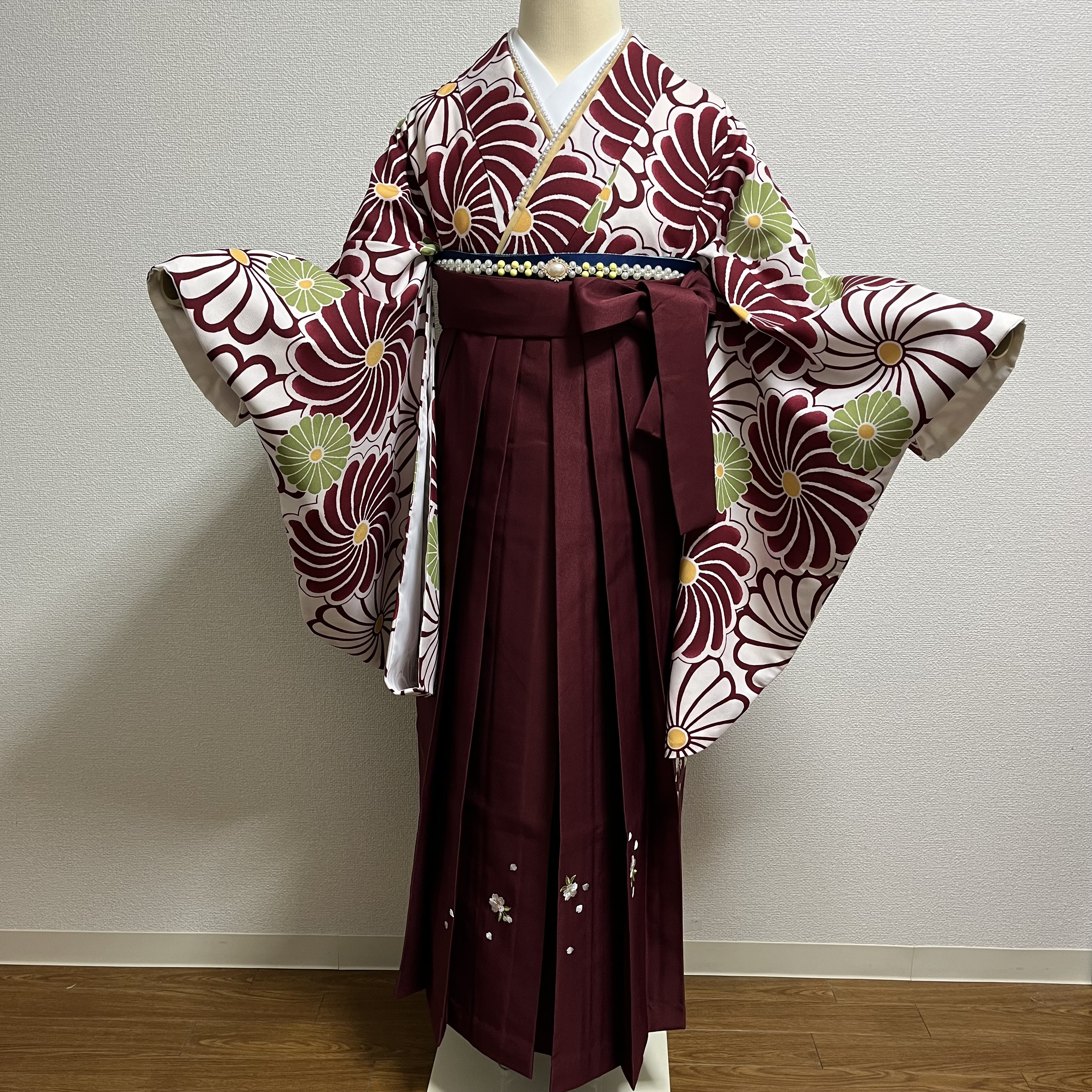 成人式　正絹振袖・襦袢・袋帯・帯揚・帯締・重衿袴・袴帯・バッグ171〜181㌢用