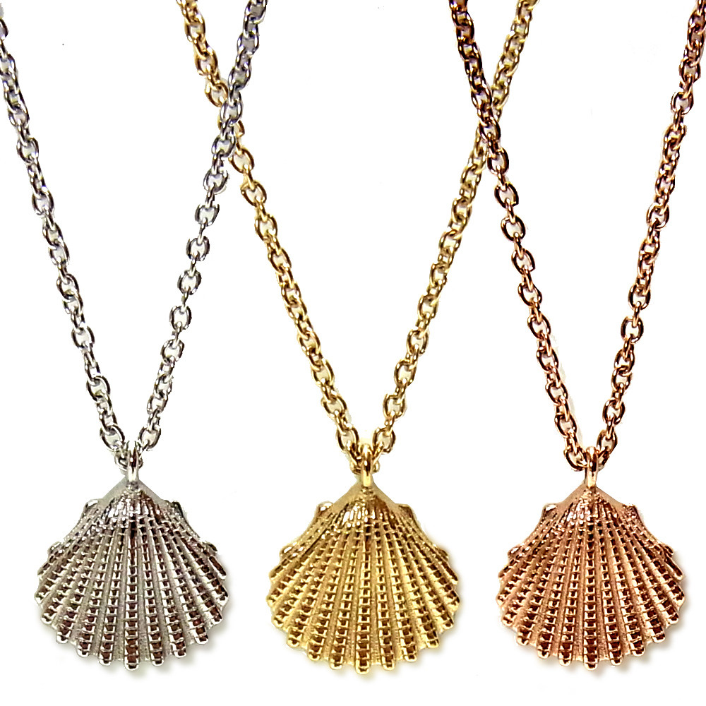 ハワイアンジュエリー ネックレス シェル 貝 レディース サージカルステンレス インスタ