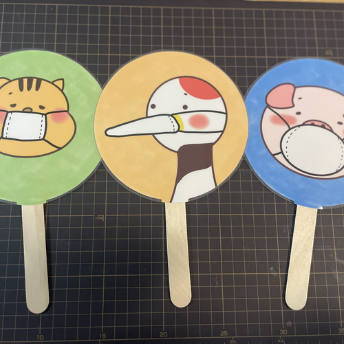 ペープサート「コンコンクシャン」☆保育教材☆1月2月☆ペープサート