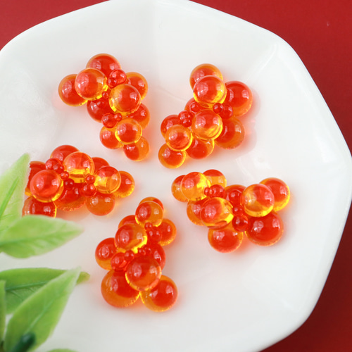 ガラスのこぼれイクラ ミニチュア ピアス 指輪 イヤリング イヤーカフ