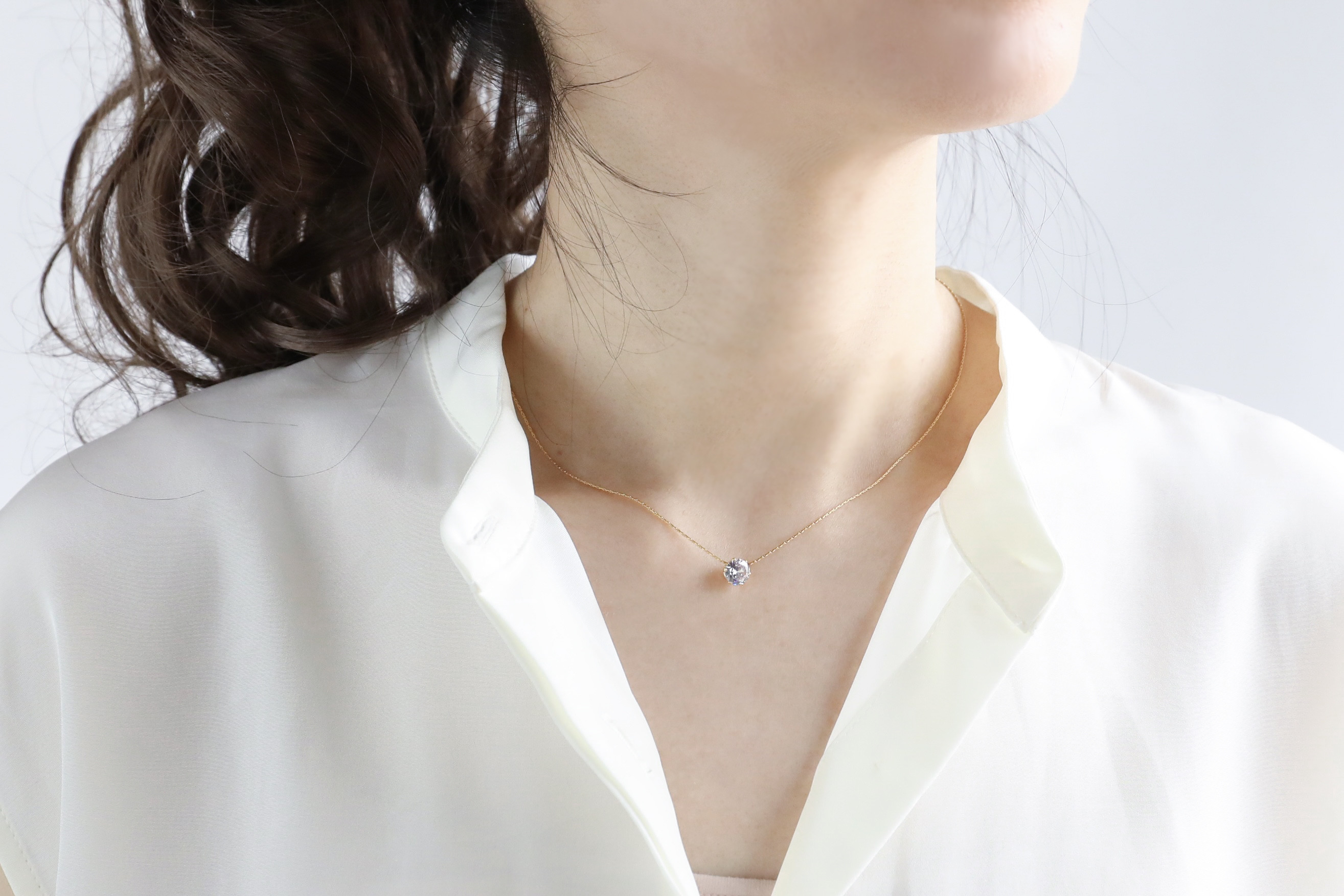 ネックレス barlume ステンレス ジルコニア 金属アレルギー対応【プレゼントにも】