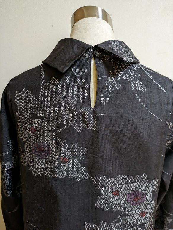 SOLD　着物リメイク　ワンピース　大島紬　M〜L 