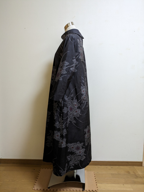 SOLD　着物リメイク　ワンピース　大島紬　M〜L 